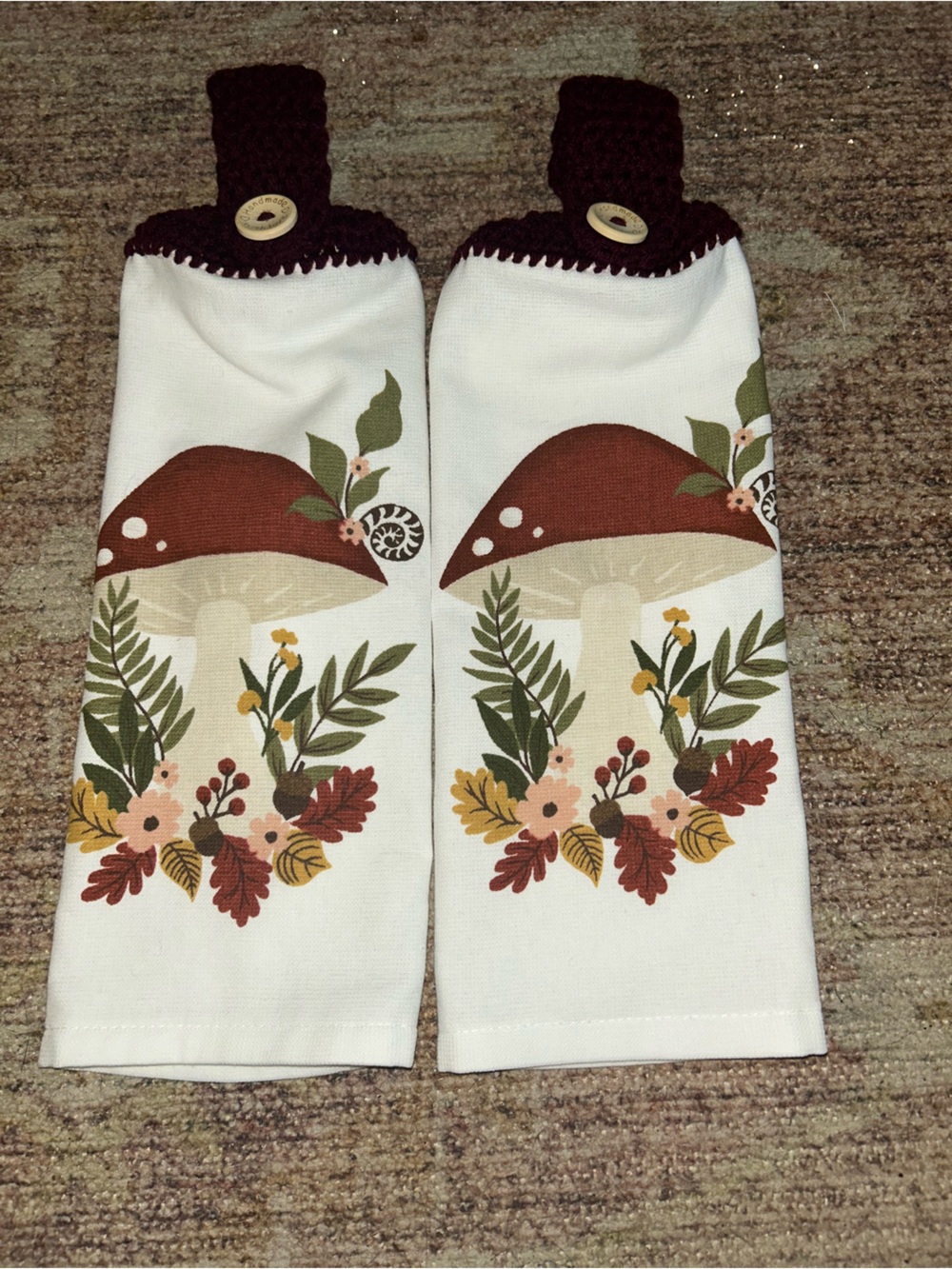 Mushroom Fall Hanging Towel Set